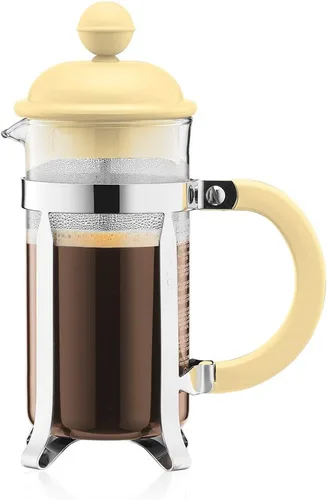 Miniatura 9 de Bodum Caffettiera Cafetera de prensa francesa, tapa de plástico negro y marco de acero inoxidable, 3 tazas, 12 onzas Negro/Cromo
