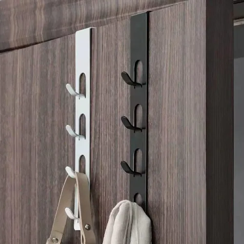 Miniatura 5 de JAMEND CLXP Perchero de 4 Capas de Metal para Sombreros, 1 Pieza, Gancho Vertical Fuerte en Blanco, Perchero sobre Puerta para Colgar Bolsas