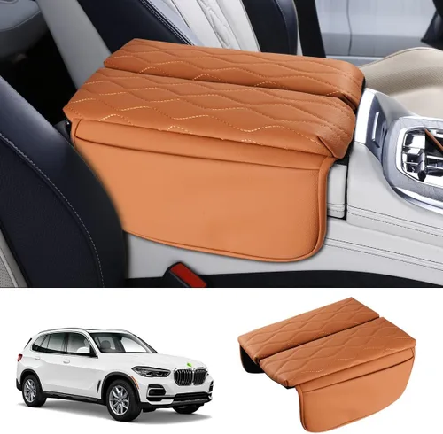 Karltys Funda de consola central para BMW X5 G05/X7 G07 2019-2025 2026 /X6 G06 2020-2025 2026, funda de cuero para reposabrazos de consola central