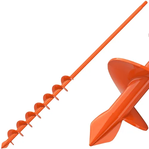 Miniatura 16 de Insaga Broca de taladro de 1.6 x 9 pulgadas para plantar, taladro de tierra en espiral de 0.098 in de grosor para excavador de agujeros de poste