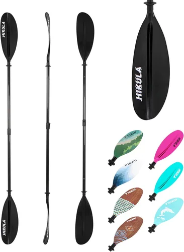 Adjustable Carbon Fiber Shaft Kayak Paddle, Kayaking Oars with Reinforced Nylon Blade for Adults, 4 Piece, 86in/220cm to 90in/230cm