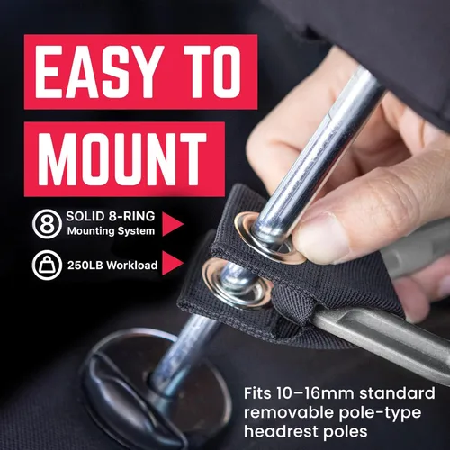 Miniatura 3 de GPCA GP BackGrip Pro - Manija para reposacabezas de automóviles, Jeeps, camiones y más, asas de agarre para asiento trasero y empuñaduras, Gris