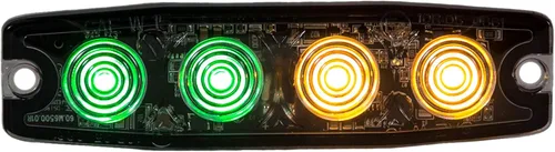 Miniatura 13 de Buyers Products 8892240 - Luz estroboscópica LED ultrafina de 4.5 pulgadas, ámbar, 4 LED, patrones de flash síncronos y alternos, luz de emergencia