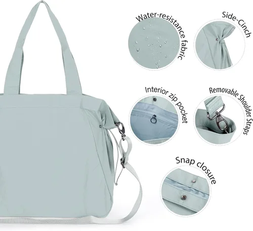 Miniatura 4 de ASLABCREW Bolsa de mano para mujer, 18L con cincha lateral con correa ajustablebolsa de mano extra, bolsa de hombro ligera