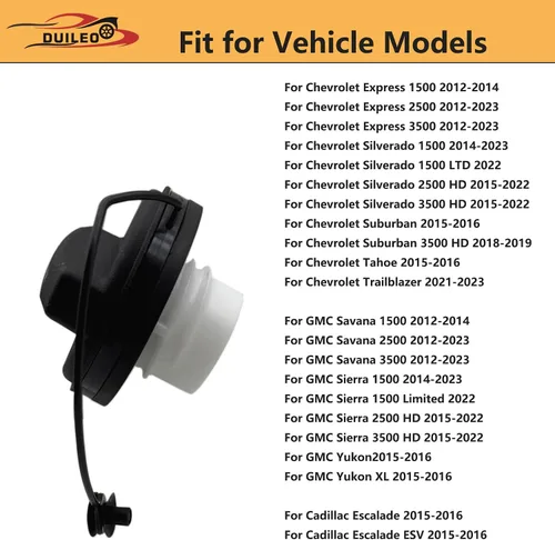 Miniatura 2 de Tapa de llenado de depósito de combustible para Chevy Silverado Express 1500 2500 3500 HD Suburban Trailblazer Tahoe, para GMC Sierra Savana1500