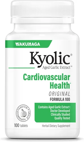 Cápsulas con extractos de ajo añejado Kyolic, fórmula 100 original cardiovascular, 100-31, Pastillas, 1, 1