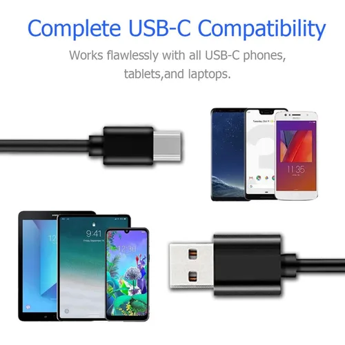 Miniatura 6 de Paquete de 2 cables USB C de 3 pies USB A a tipo C para Samsung Galaxy Note 20/10/10+/9/8, S20 S10 S9 S8 Plus S10E, cable de carga USB A a USB C