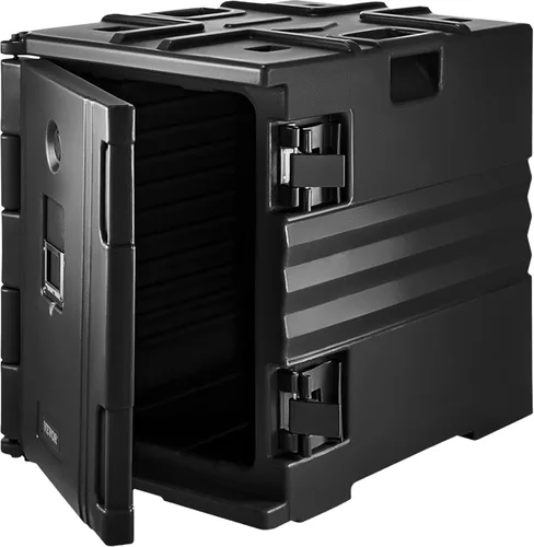Miniatura 9 de VEVOR - Portador de bandejas de alimentos aislado, Caja de comida caliente de 95 Qt para catering, Portador de caja de comida LLDPE con hebillas
