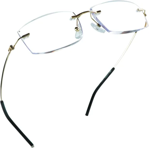 Miniatura 11 de LifeArt Gafas de lectura con bloqueo de luz azul, anti rayos azules, reducen la fatiga ocular, marco sin montura con diamante elegante