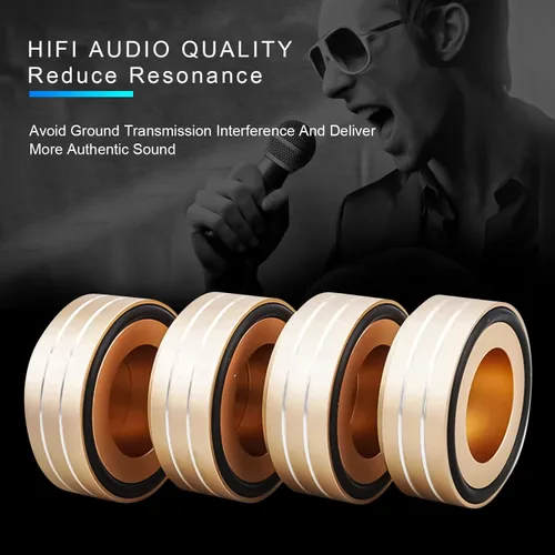 Miniatura 4 de Tertullus 4 pies de altavoz de aluminio HiFi Tocadiscos pies de aislamiento pies de soporte de aluminio Altavoces almohadillas de audio de 2.283 x