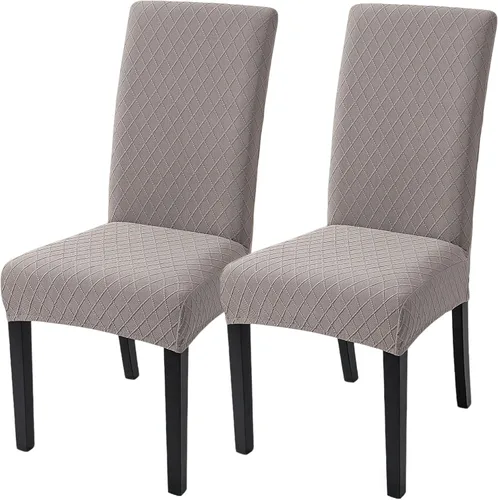 Miniatura 24 de SearchI Juego de 4 fundas para sillas de comedor, elásticas con estampado floral, fundas deslizables para sillas Parsons de spandex, removibles