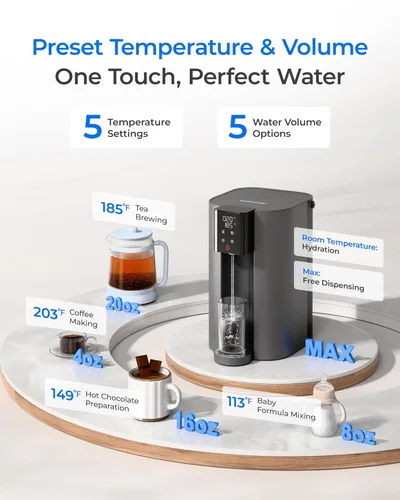 Miniatura 7 de Waterdrop C1H - Sistema de ósmosis inversa para encimera, certificado NSF/ANSI 372, filtro de agua caliente instantánea de ósmosis inversa de 6