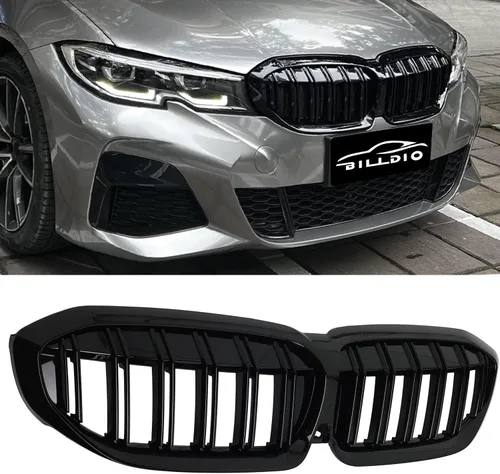 Miniatura 31 de Parrilla E90 – Rejilla negra de riñón individual compatible con BMW serie 3 E90 2009-2011 323i 328i 328xi 335d 335i 335xi Sedan LCI, E91 328i 328xi