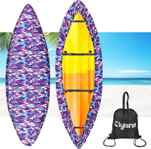 Miniatura 13 de Fundas impermeables para kayak de 10 a 16 pies para almacenamiento al aire libre, accesorios de cubierta de canoa, cubierta de lancha Oxford, Gris
