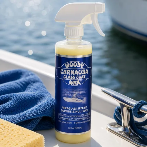Miniatura 7 de Woody Wax Capa de vidrio de carnauba, espray profesional sin amarillamiento para barco, parte superior y cera de casco de alto brillo para fibra