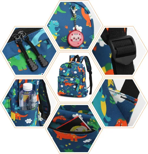 Miniatura 4 de Mochilas de lona lindas para niños, Azul oscuro, Mochilas de mochila
