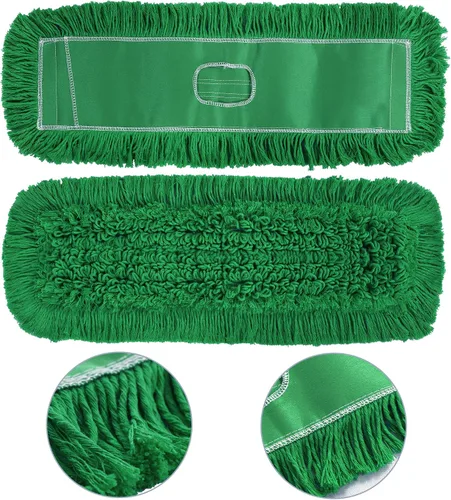 Miniatura 50 de Matthew Cleaning - Cabezales de repuesto lavables de algodón de resistencia industrial de 24 pulgadas para uso residencial y comercial, ajuste a Azul