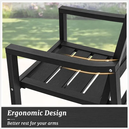 Miniatura 5 de Cozyman HDPS Sillas de comedor al aire libre, 350 libras, sillas de comedor de patio con reposabrazos, sillas de cocina al aire libre para todo