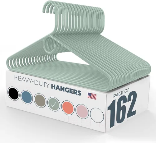 Miniatura 68 de Perchas de plástico resistentes hechas en Estados Unidos a granel, 20, 30, 50, 100 unidades disponibles, perchas de plástico fuertes, perchas