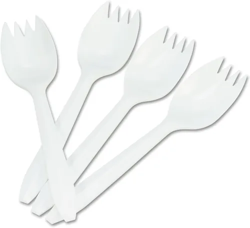 Miniatura 2 de Boardwalk SPORK - Cubertería de polipropileno de peso medio, tenedor, color blanco (caja de 1000)