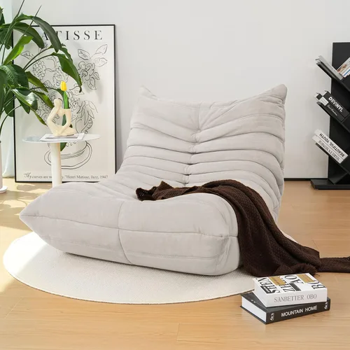 Miniatura 22 de Puf Togo sin comprimir de alta gama para adultos, sofá de espuma viscoelástica con tela suave, cómodo sillón de sala junto a la chimenea para sala