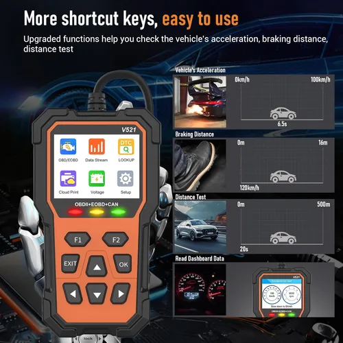 Miniatura 4 de Herramienta de diagnóstico escáner OBD2, escáneres OBD2 profesionales para coche, lector de código de motor con luz de comprobación y función