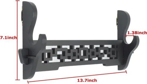 Miniatura 2 de Soporte de pared para espada Samurai Sword Katana Wakizashi, soporte de exhibición de 1 nivel