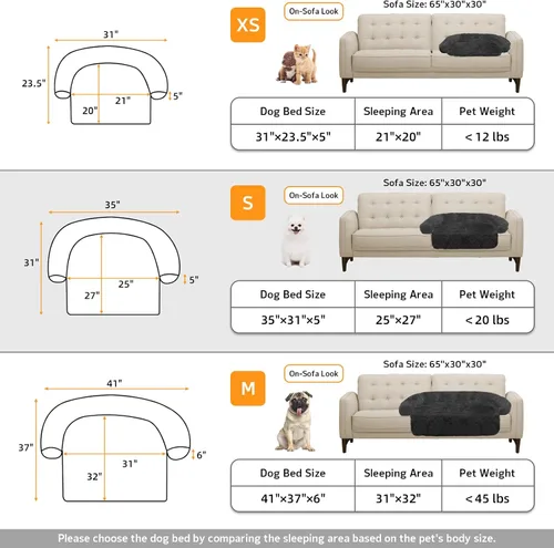 Miniatura 5 de Cama calmante para perro, tapete de felpa esponjosa para perros con protector de muebles con funda extraíble lavable para perros y gatos grandes