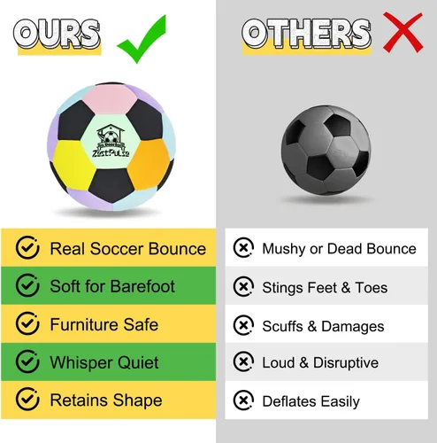 Miniatura 5 de Balón de fútbol suave para interiores, tamaño 4, divertida pelota silenciosa para niños y adolescentes, entrenamiento de drible en interiores