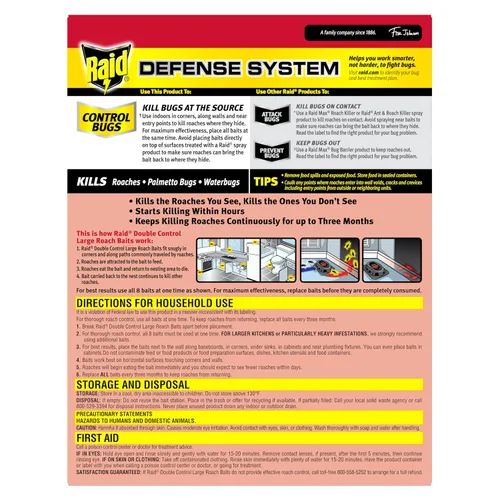 Miniatura 3 de Raid Cebos grandes de doble control para cucarachas para control de cucarachas en interiores, estaciones de cebo resistentes a los niños, 8
