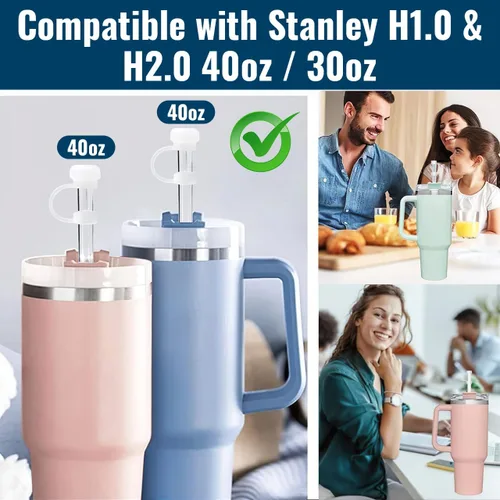 Miniatura 2 de ODRAGO - Tapón de silicona a prueba de derrames, 6 piezas/3 juegos, compatible con Stanley Cup 1.0 y 2.0 de 40 onzas / 30 onzas, accesorios