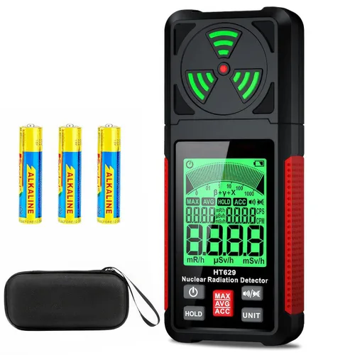 Geiger Counter intendvision - Detector de radiación nuclear - Probador de dosímetro de radiación portátil Detector de rayos X beta gamma para
