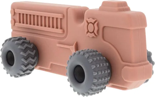 Miniatura 3 de Nuby Juguete mordedor de silicona para bebés – Coche de dentición texturizado con ruedas móviles, fácil de sostener, alivia las encías doloridas