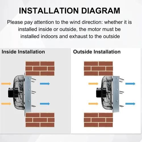 Miniatura 9 de Criditpid Extractor de persiana montado en la pared de 7 pulgadas con interruptor de encendido/apagado, motor de cobre puro de alta velocidad y bajo