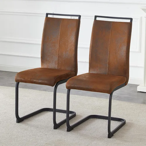 Miniatura 57 de Baysitone Juego de 6 sillas de comedor modernas, sillas laterales de comedor, sillas de cocina con asiento acolchado de piel sintética y respaldo