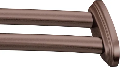 Miniatura 11 de Moen DN2141BN - Barra doble, curvada y ajustable para cortina de ducha, 57 a 60 pulgadas, acero inoxidable, color níquel cepillado, montada en pared