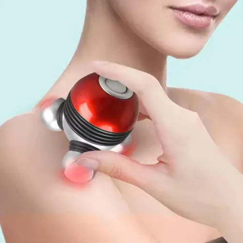 Miniatura 3 de Mini masajeador de mano – Potentes vibraciones de masaje para alivio muscular y relajación, masajeador corporal vibratorio portátil con luz LED