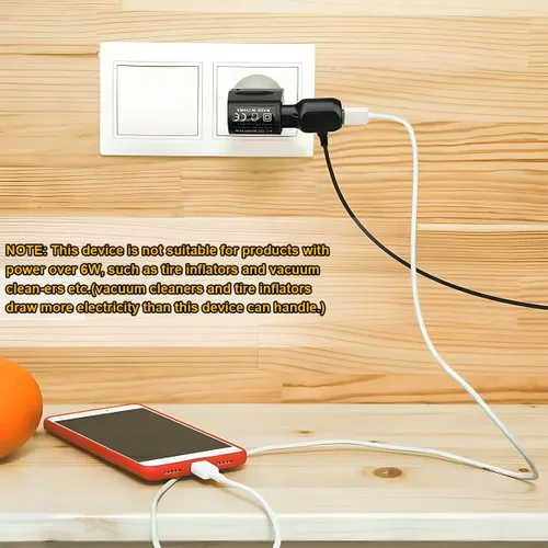 Miniatura 4 de Convertidor universal de adaptador de encendedor de cigarrillos de CA a CC para automóvil, DC 12V 500mA fuente de alimentación de vehículo enchufe