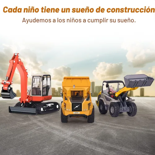 Miniatura 2 de iPlay, iLearn Juego de Sitio de Construcción de Servicio Pesado, Camión Volquete de Metal, Excavadora Retroexcavadora, Tractor Bulldozer Vehículo