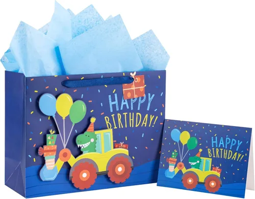 Miniatura 10 de Loveinside Bolsa de regalo de cumpleaños negra con papel de seda para cumpleaños, baby shower, fiesta y más, 13 x 5 x 10 pulgadas, 1 unidad