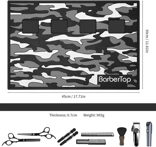 Miniatura 2 de Alfombrillas magnéticas de peluquería, antideslizante y flexible para tijeras, tapete de salón de belleza, herramientas de silicona resistente al