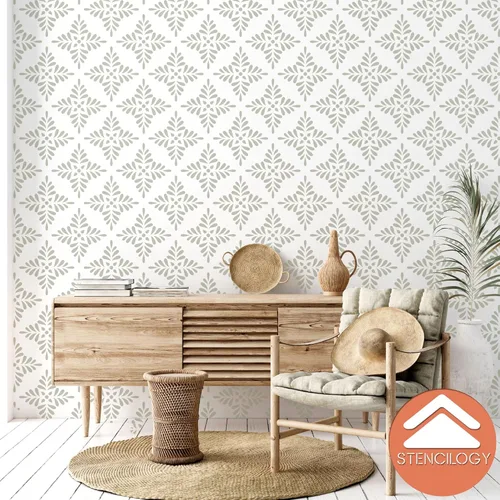 Miniatura 3 de STENCILOGY® / Pechora - Plantilla de pared XL de 23 "x 33", Plantillas de pared grandes para pintura, Plantillas para paredes, Plantilla de pared