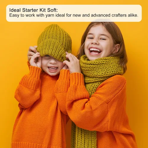 Miniatura 7 de Hilo de algodón, 60 % algodón y 40 % fibras acrílicas, hilo suave para tejer a mano, para manualidades, manualidades, proyectos de tejer, decoración