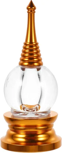 Adornos de estupa, suministros de Buda, estatua de cristal de estupa acrílica, torre budista de Sarira, estatua zen, decoración de meditación,