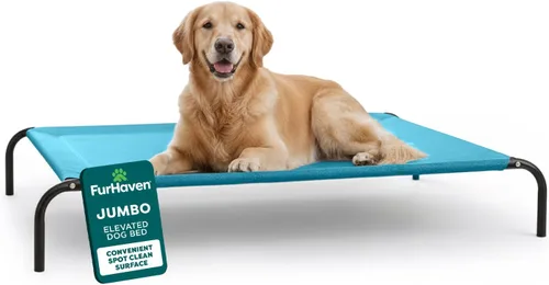 Miniatura 14 de FurHaven Cunas elevadas para mascotas – Hamaca de malla de nailon refrescante y transpirable para perros pequeños y gatos, fácil de montar, duradera