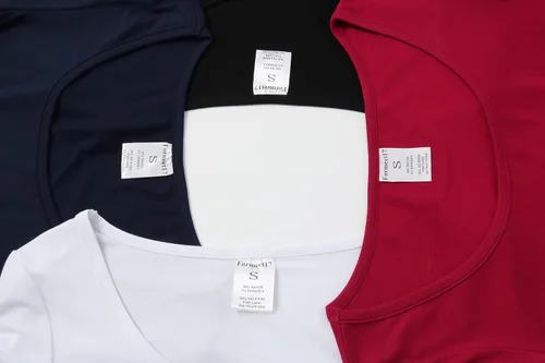 Miniatura 6 de Camisetas cortas básicas de 4 piezas para mujer, cuello redondo, manga casquillo