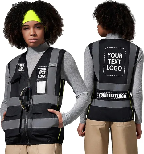 Miniatura 9 de A-SAFETY Chaleco de Seguridad Reflejante de Alta Visibilidad con Logo Personalizado (XS-8XL)