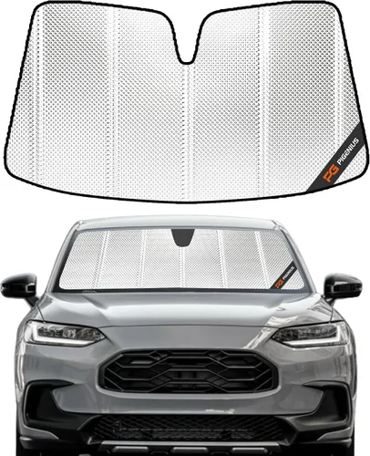 Pigenius Parasol para parabrisas para Honda HRV 2023-2026. Parasol de ventana frontal de película de aluminio reflectante - BLAZBLOCK Plata