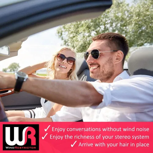 Miniatura 5 de Windrestrictor – Deflector de viento Miata NC para convertibles Compatible con 2006-2015 Controla el flujo de aire de la contracorriente Paseo
