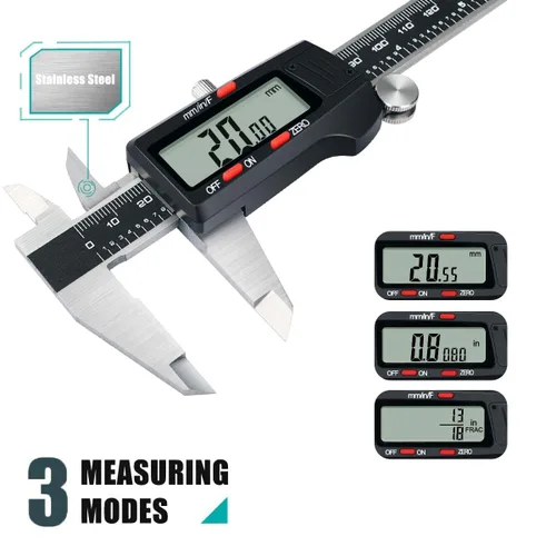 Miniatura 4 de Kynup Calibre Vernier Digital, Herramienta de Medición de Calibre, Calibre de Dial de Micrómetro Externo con Acero Inoxidable, Pantalla LCD Grande